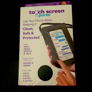 Black touch screen purse
